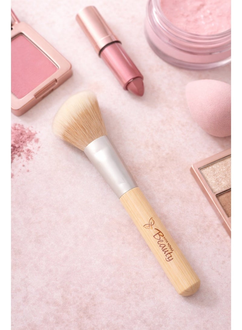Rossmann We Love Nature Rouge Brush with FSC Bamboo Handle – Vegan & Eco-Friendly - Image 4